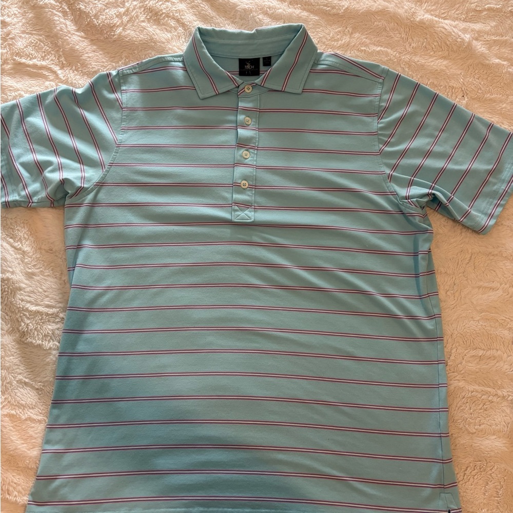 Men’s small Fairway & Greene Striped golf Polo